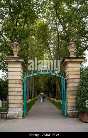 Entrée du vieux château baroque de ludwigsburg Banque D'Images