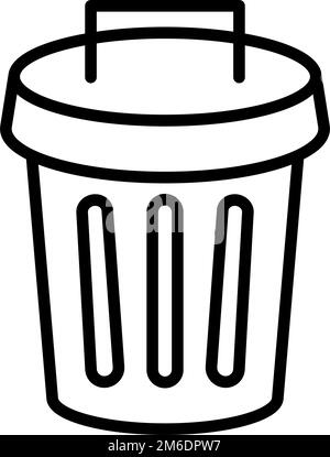 Poubelle, poubelle, poubelle. Vecteur modifiable. Illustration de Vecteur