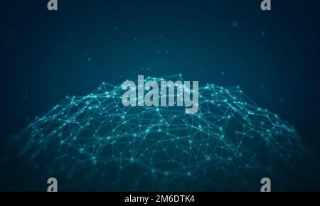 Résumé plexus sphère contexte.technologie d'entreprise numérique.concept de présentation de réseau mondial. Banque D'Images