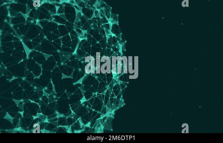 Résumé plexus sphère contexte.technologie d'entreprise numérique.concept de présentation de réseau mondial. Banque D'Images