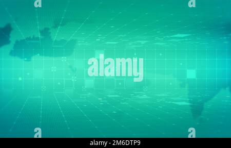 Résumé nouvelles de la carte mondiale contexte d'entreprise.Présentation du réseau numérique d'entreprise.concept de cyber-technologie globale. Banque D'Images