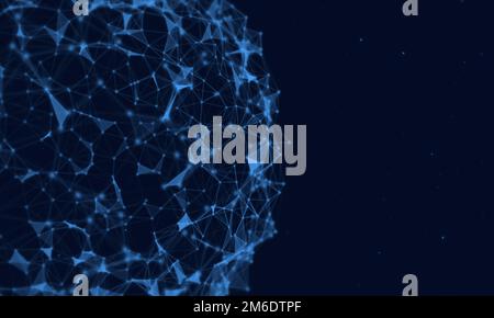 Résumé plexus sphère contexte.technologie d'entreprise numérique.concept de présentation de réseau mondial. Banque D'Images