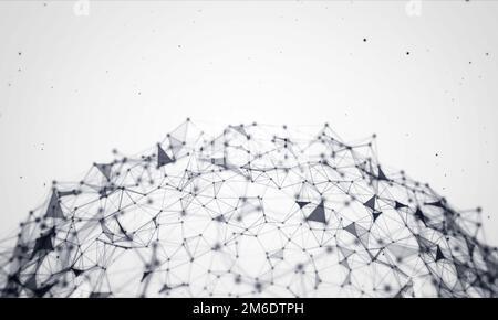 Résumé plexus sphère contexte.technologie d'entreprise numérique.concept de présentation de réseau mondial. Banque D'Images