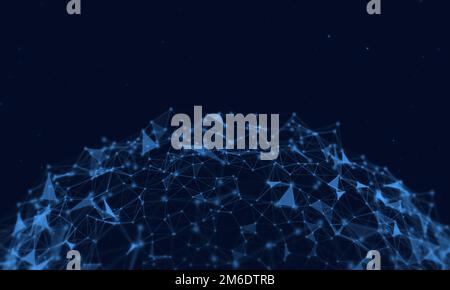 Résumé plexus sphère contexte.technologie d'entreprise numérique.concept de présentation de réseau mondial. Banque D'Images