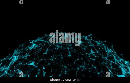 Résumé plexus sphère contexte.technologie d'entreprise numérique.concept de présentation de réseau mondial. Banque D'Images