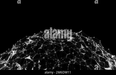 Résumé plexus sphère contexte.technologie d'entreprise numérique.concept de présentation de réseau mondial. Banque D'Images