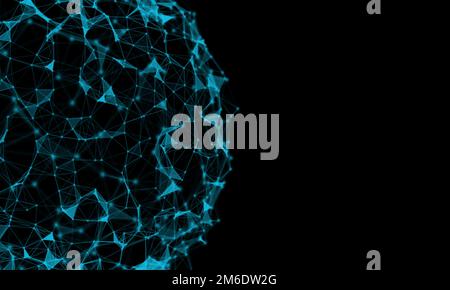 Résumé plexus sphère contexte.technologie d'entreprise numérique.concept de présentation de réseau mondial. Banque D'Images