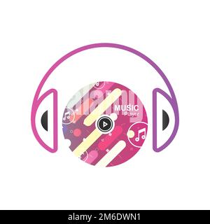 Concept vectoriel du lecteur de CD Banque D'Images
