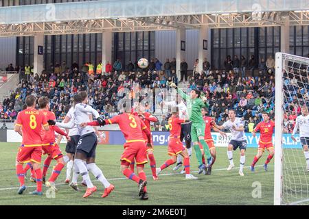 Andorre-la-vieille, Andorre - 11 juin 2019 - joueurs en action au tapis de qualification européen Banque D'Images