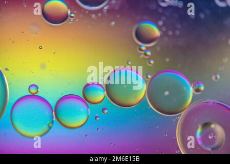 Résumé fond multicolore photo faite avec l'huile, l'eau et du savon Banque D'Images
