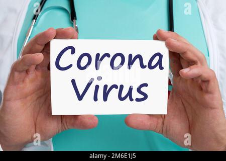 Coronavirus corona virus diagnostic maladie éclosion médecin maladie malade Banque D'Images