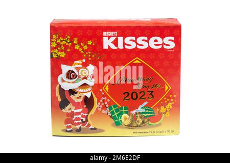 Un arc de chocolats Kisses de hershey du Vietnam. Banque D'Images