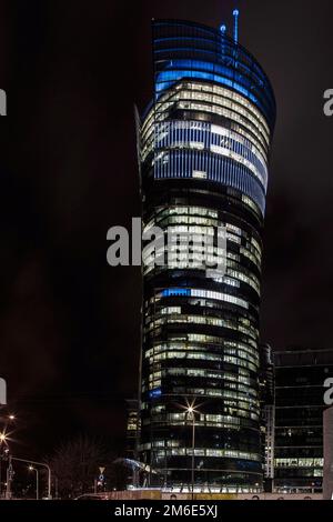 Spire de Varsovie. Bâtiment en hauteur. Centre d'affaires. Varsovie. Pologne. Polska. Banque D'Images