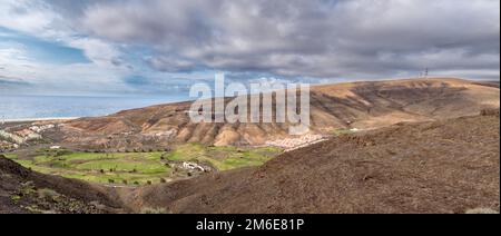 Pico Zarza route derrière Morro Jable sur Fuerteventura, Espagne Banque D'Images