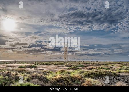 Phare de faro à Morro Jable sur Fuerteventura, Espagne Banque D'Images