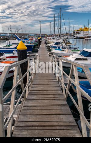 Port de Morro Jable sur Fuerteventura, Espagne Banque D'Images