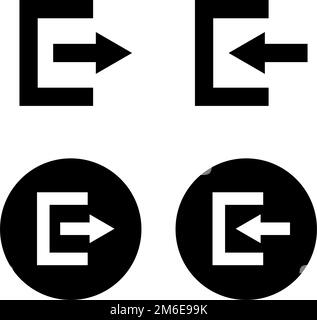 Ensemble d'icônes de connexion et de déconnexion. Interface utilisateur de conception Web. Vecteur modifiable. Illustration de Vecteur