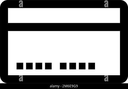 Icône de silhouette de carte de crédit. Mode de paiement. Vecteur modifiable. Illustration de Vecteur