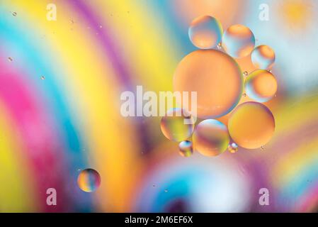 Résumé fond arc-en-ciel photo faite avec l'huile, l'eau et du savon Banque D'Images