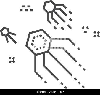 Icône nano robots. Technologie futuriste. Génie scientifique Illustration de Vecteur