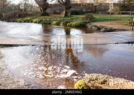 ford Dockens Water Ibsley New Forest Hampshire Angleterre Royaume-Uni Banque D'Images