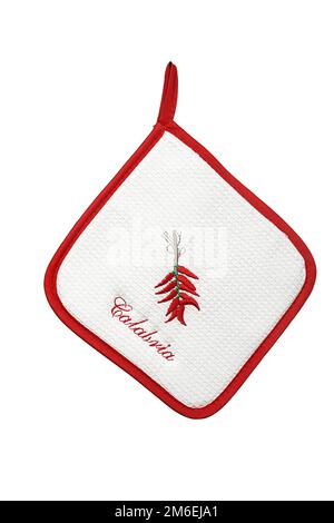 Ensemble de cuisine en tissu avec boîte à pain, gant de four, serviettes, porte-pot pour une idée de cadeau Banque D'Images