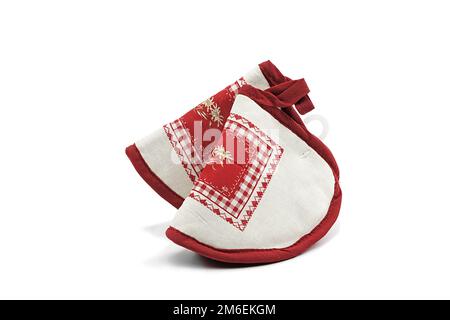 Ensemble de cuisine en tissu avec boîte à pain, gant de four, serviettes, porte-pot pour une idée de cadeau Banque D'Images