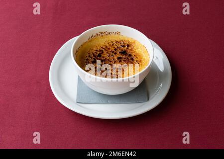 La vie de la dishe culinaire africaine. Crème brûlée dessert Banque D'Images