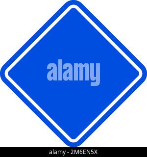 Icône de signe bleu. Panneau de signalisation. Vecteur modifiable. Illustration de Vecteur