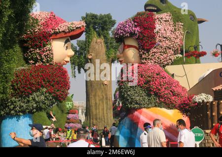 Jardin Miracle, Dubaï, Émirats Arabes Unis Banque D'Images