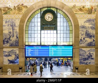 La gare de São Bento, Porto, Portugal Banque D'Images