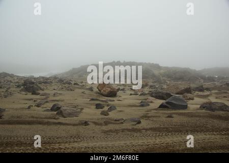 Un voyage fascinant au pays des geysers et des volcans jusqu'à la péninsule de Kamchatka Banque D'Images