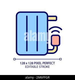 Smart Radiator pixel icône de couleur RVB parfaite Illustration de Vecteur