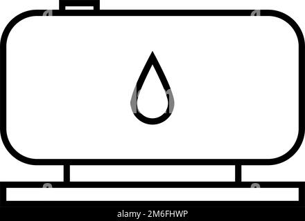 Icône du réservoir d'huile. Stockage d'essence ou de carburant. Vecteur modifiable. Illustration de Vecteur