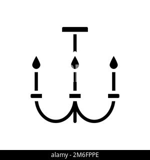 Icône en forme de glyphe noir lustre Illustration de Vecteur