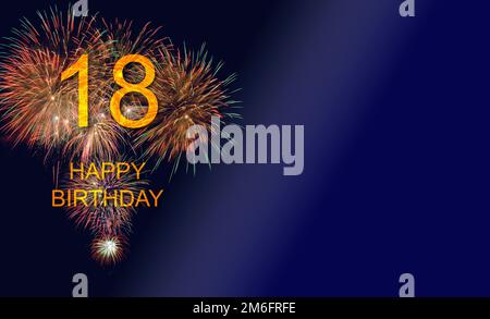 Félicitations à l'occasion du 18e anniversaire Banque D'Images