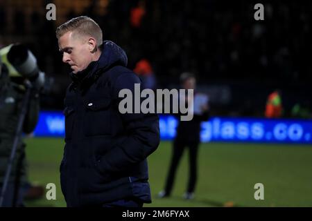 Leeds United Manager Garry Monk - Cambridge United v Leeds United, FA Cup troisième tour, The Cambs Glass Stadium, Cambridge - 9th janvier 2017. Banque D'Images