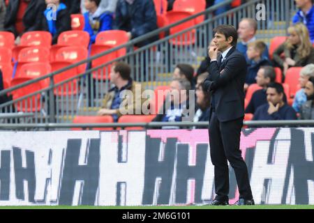 Antonio Conte, responsable de Chelsea et Tottenham Hotspur, Emirates FA Cup semi final, Wembley Stadium, Londres - 22nd avril 2017. Banque D'Images