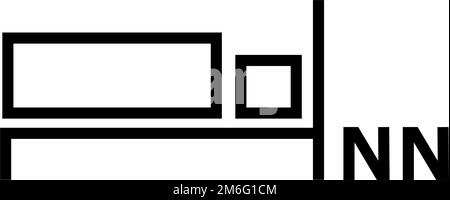 Logo Bed and INN. Vecteur modifiable. Illustration de Vecteur