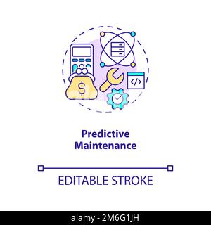 Icône de concept de maintenance prédictive Illustration de Vecteur