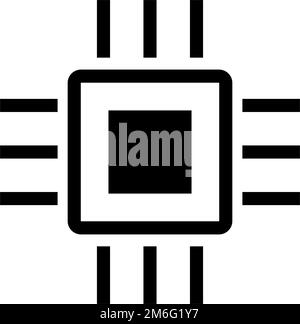 Icône CPU. Partie ordinateur. Vecteur modifiable. Illustration de Vecteur