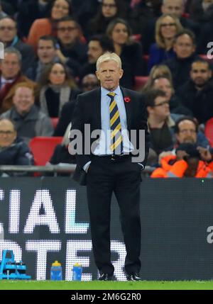 Manager of Scotland, Gordon Strachan - England v Scotland, FIFA 2018 World Cup Qualizing Group F, Wembley Stadium, Londres - 11th novembre 2016. Banque D'Images