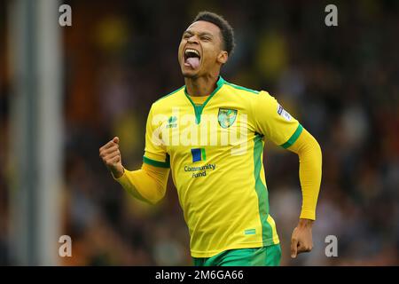 Josh Murphy, de Norwich City, célèbre après avoir marqué pour le faire 3-1 - Norwich City / Cardiff City, Sky Bet Championship, Carrow Road, Norwich - 10th septembre 2016. Banque D'Images