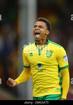 Josh Murphy, de Norwich City, célèbre après avoir marqué pour le faire 3-1 - Norwich City / Cardiff City, Sky Bet Championship, Carrow Road, Norwich - 10th septembre 2016. Banque D'Images