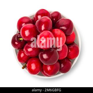 Les cerises dans un bol Banque D'Images