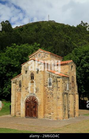 Église de San Miguel de Lillo, Oviedo, Galice, Espagne Banque D'Images