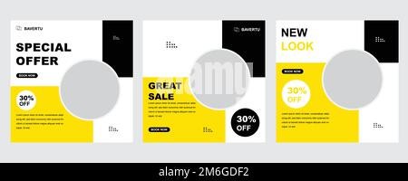 modèle de publication sur les réseaux sociaux de mode. Illustration de Vecteur