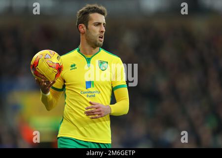 Ivo Pinto de Norwich City - Norwich City / Wolverhampton Wanderers, Sky Bet Championship, Carrow Road, Norwich - 21st janvier 2017. Banque D'Images