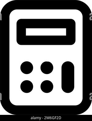 Icône de calculatrice simple. Comptabilité et calcul. Processus de calcul. Vecteur modifiable. Illustration de Vecteur