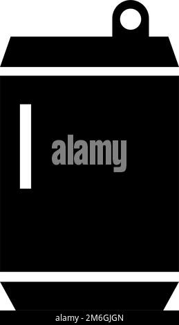 Icône en forme de boîte en aluminium avec couvercle ouvert. Vecteur modifiable. Illustration de Vecteur